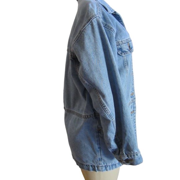 Vintage 90s Woman's Levis Longer Denim Jean Jacket Made in USA, SZ Medium - Picture 6 of 10